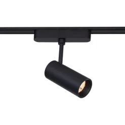 Schienensystem mit 6 Strahlern und 2 Deckenleuchten schwarz 1-phasig - Magnetic Gert Puntua