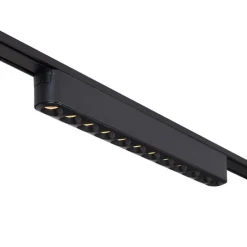 Schienensystem mit 6 Strahlern und 2 Deckenleuchten schwarz 1-phasig - Magnetic Gert Puntua