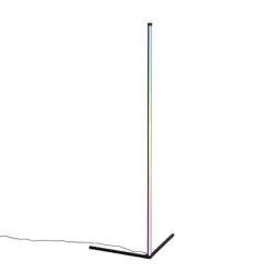 Schwarze Stehleuchte inkl. LED mit RGB und Fernbedienung - Carla