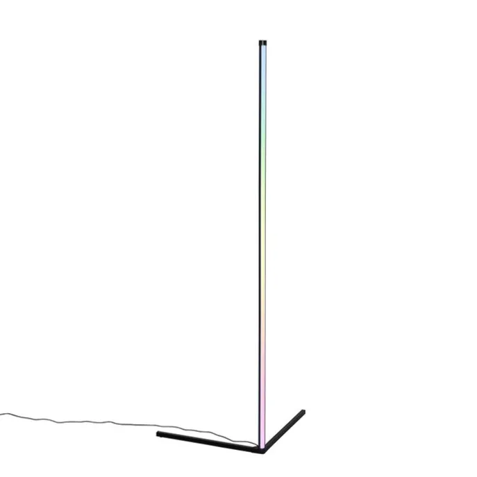 Schwarze Stehleuchte inkl. LED mit RGB und Fernbedienung - Carla