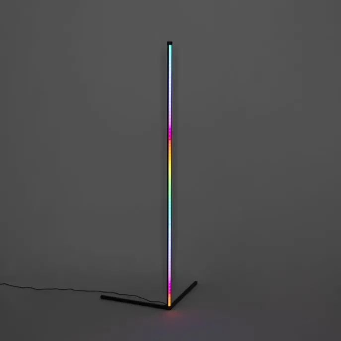 Schwarze Stehleuchte inkl. LED mit RGB und Fernbedienung - Carla