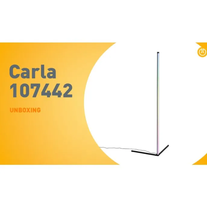 Schwarze Stehleuchte inkl. LED mit RGB und Fernbedienung - Carla