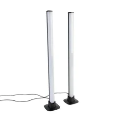 Schwarze Tischleuchte inkl. LED mit Fernbedienung und RGB - Arnold