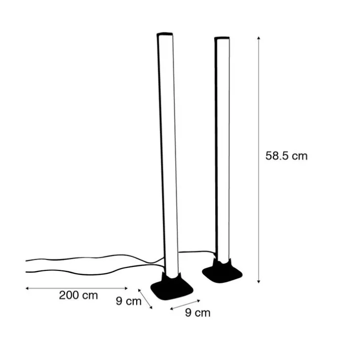 Schwarze Tischleuchte inkl. LED mit Fernbedienung und RGB - Arnold