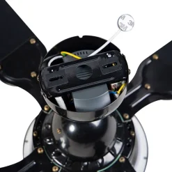 Schwarzer Deckenventilator mit Fernbedienung – Fanattic