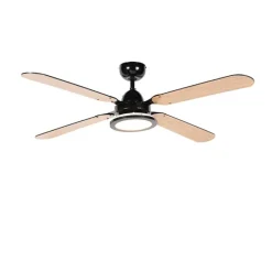 Schwarzer Deckenventilator mit Fernbedienung – Fanattic