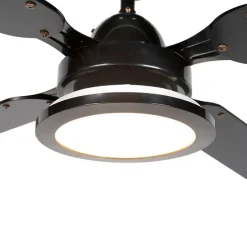 Schwarzer Deckenventilator mit Fernbedienung – Fanattic