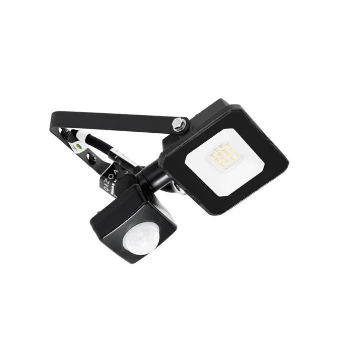 Schwarzer Heizkörper inkl. LED 10W IP65 mit Bewegungssensor - Levana