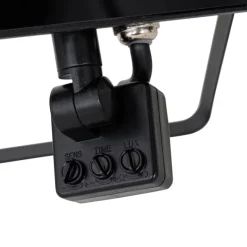 Schwarzer Heizkörper inkl. LED 30W IP65 mit Bewegungssensor - Levana