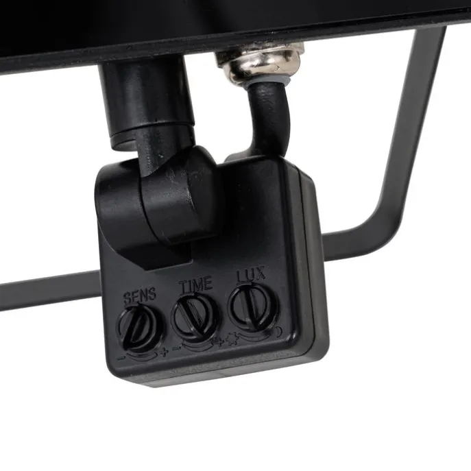 Schwarzer Heizkörper inkl. LED 30W IP65 mit Bewegungssensor - Levana