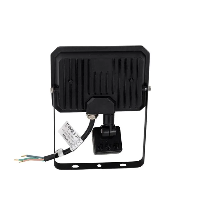 Schwarzer Heizkörper inkl. LED 30W IP65 mit Bewegungssensor - Levana