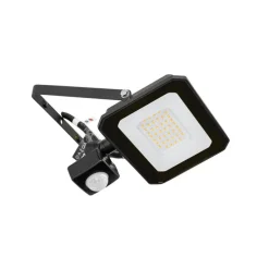 Schwarzer Heizkörper inkl. LED 30W IP65 mit Bewegungssensor - Levana