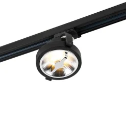 Schwarzer Schienenstrahler für 3-Phasen-Schiene GU10 111cm - 3-Phasen-Experte