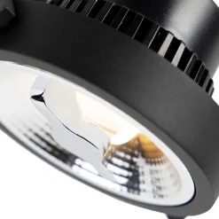 Schwarzer Schienenstrahler für 3-Phasen-Schiene GU10 111cm - 3-Phasen-Experte