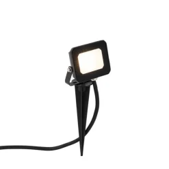 Schwarzer Strahler inkl. LED mit Erdungsstift IP65 - Levana