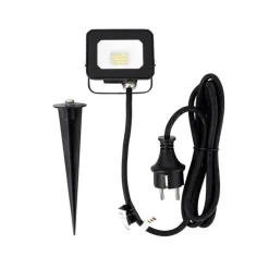 Schwarzer Strahler inkl. LED mit Erdungsstift IP65 - Levana