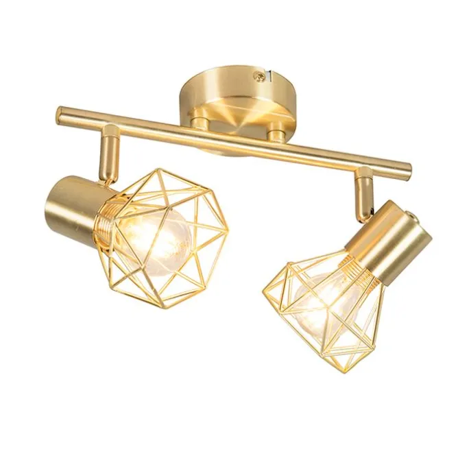 Schwenk- und kippbarer intelligenter LED-Strahler Messing inkl. 2 Wifi P45 - Mosh