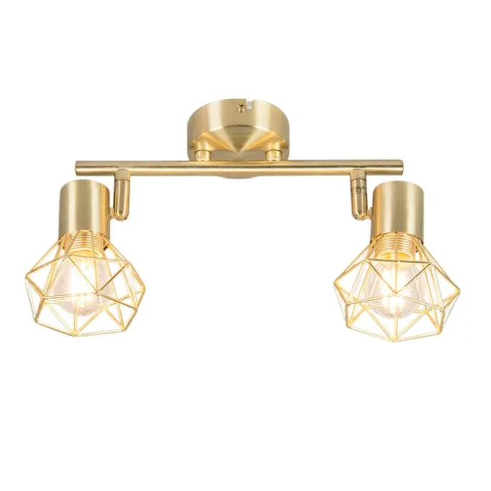 Schwenk- und kippbarer intelligenter LED-Strahler Messing inkl. 2 Wifi P45 - Mosh