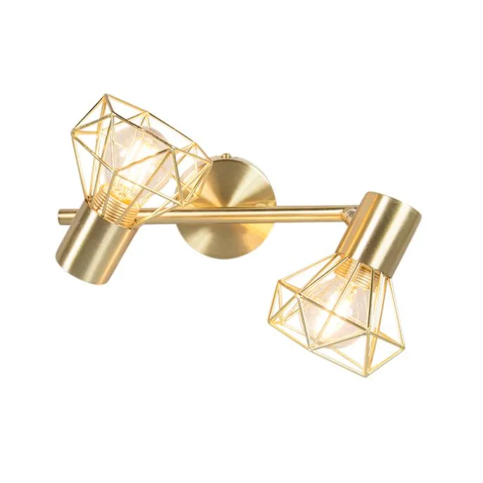 Schwenk- und kippbarer intelligenter LED-Strahler Messing inkl. 2 Wifi P45 - Mosh