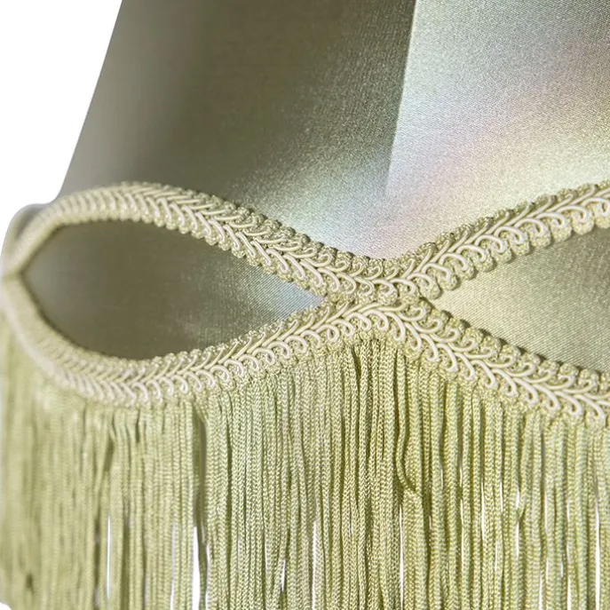 Seidenlampenschirm grün 45/30/44 - Granny