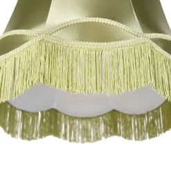 Seidenlampenschirm grün 45/30/44 - Granny
