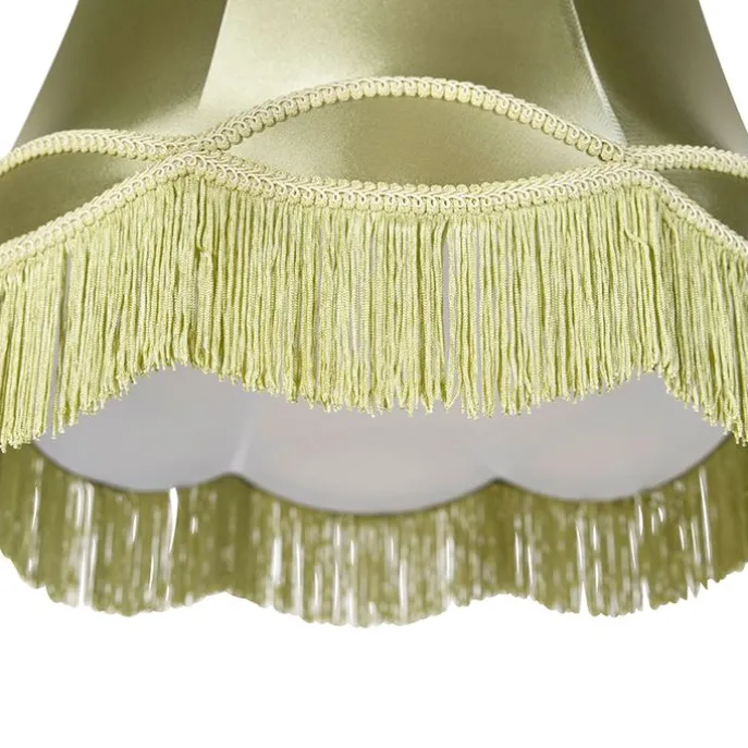Seidenlampenschirm grün 45/30/44 - Granny