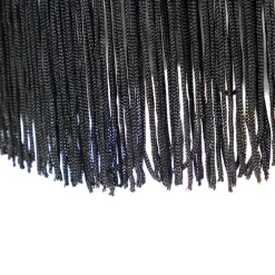 Seidenlampenschirm schwarz mit grau 45 cm - Granny