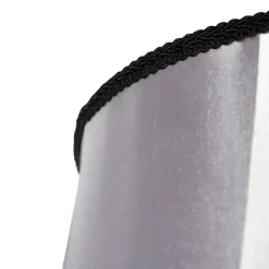 Seidenlampenschirm schwarz mit grau 45 cm - Granny