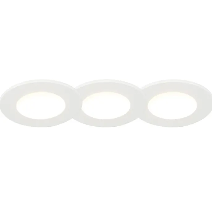 Set aus 3 badezimmer Einbaustrahlern rund LED 5W wasserdicht - Blanca