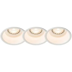 Set aus 3 Einbaustrahlern weiß rund - Dept