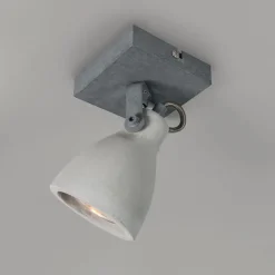 Set aus 6 industriellen Spots grau Beton 1-Flammig - Creto