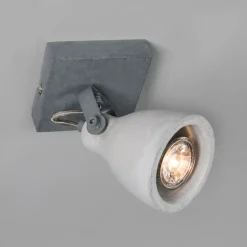 Set aus 6 industriellen Spots grau Beton 1-Flammig - Creto