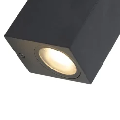 Set aus 2 modernen Wandleuchten schwarz 2-flammig IP44 - Baleno