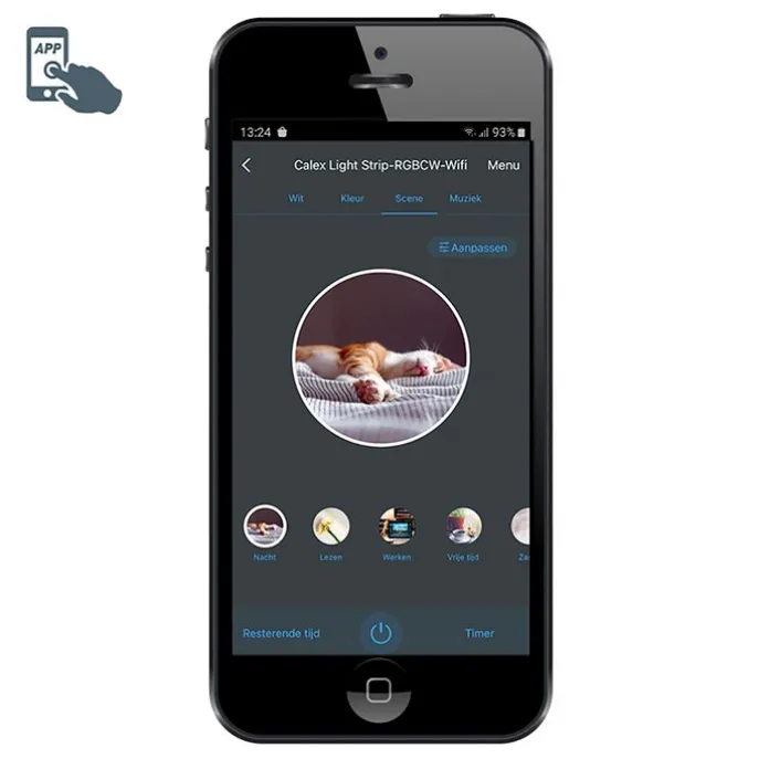 Set aus 2 smarten LED-Streifen RGBW und dimmbar in Kelvin 2 m inkl. Treiber