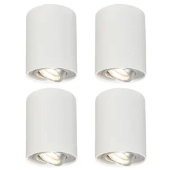 Set aus 4 Spots weiß schwenk- und kippbar - Rondoo 1 up