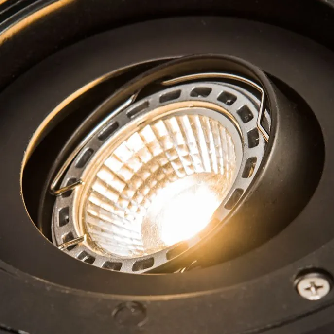 Set mit 5 Außenbodenspots Edelstahl IP65 - Delux