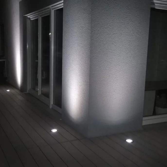 Set mit 5 Außenbodenspots Edelstahl IP65 - Delux