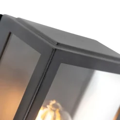 Set mit 2 Außenwandlampen schwarz mit Bewegungsmelder - Rotterdam