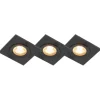 Set mit 3 Bad-Downlights schwarz IP44 - Xena Square