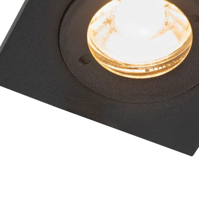 Set mit 3 Bad-Downlights schwarz IP44 - Xena Square