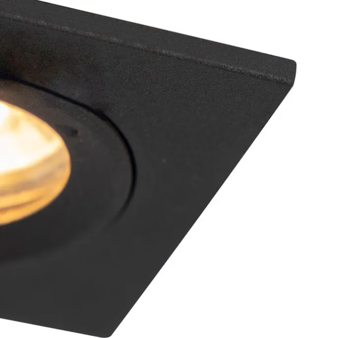 Set mit 3 Bad-Downlights schwarz IP44 - Xena Square