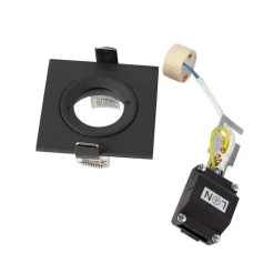 Set mit 3 Bad-Downlights schwarz IP44 - Xena Square