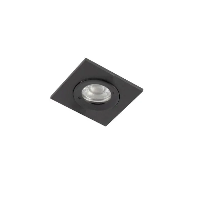 Set mit 3 Bad-Downlights schwarz IP44 - Xena Square