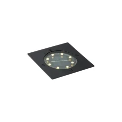 Set mit 6 Bodeneinbaustrahlern Schwarz Quadratisch inkl. LED IP65 Solar - Terry