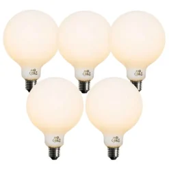 Set mit 5 Dimmbare E27 LED-Glühbirne Opal G125 5W 450lm 2200K