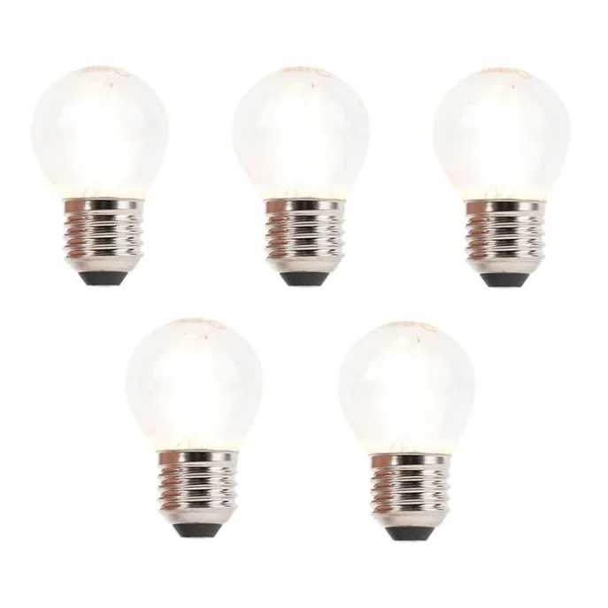 Set mit 5 dimmbaren E27 LED Filament-Glühbirnen 3W 250lm 2700K