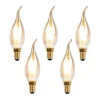 Set mit 5 dimmbaren E14 LED Filament Kerzenlampen 240V 3W 250lm