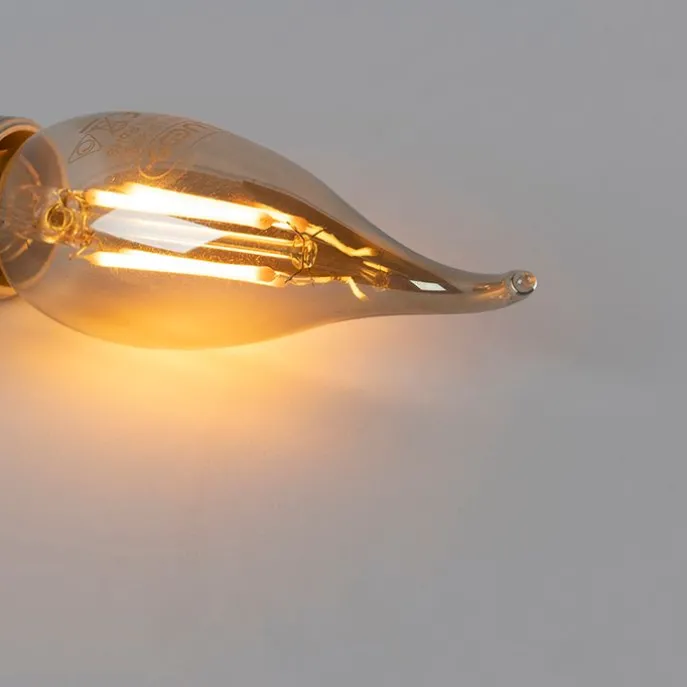 Set mit 5 dimmbaren E14 LED Filament Kerzenlampen 240V 3W 250lm