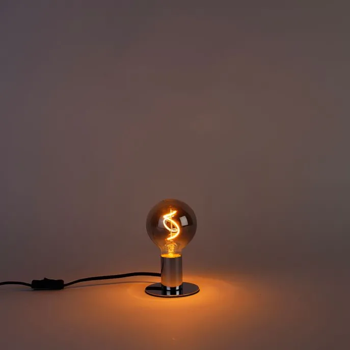 Set mit 5 dimmbaren E27 LED Spiral Filament Glühbirnen G95 Rauch 3W 95lm 1800K