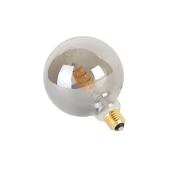 Set mit 5 dimmbaren E27 LED-Glühbirnen mit Twisted Filament G125 Rauchglas 4W 120lm 1800K